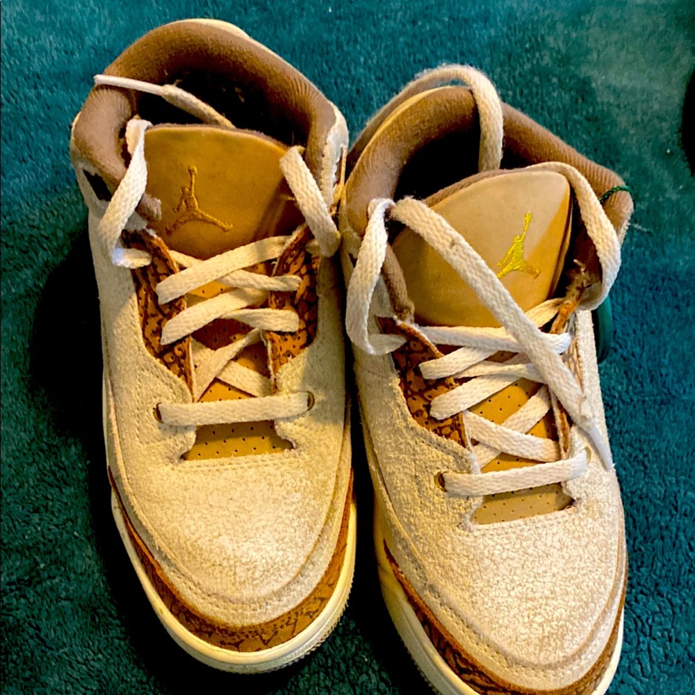 Kids Tan and Brown Sneakers